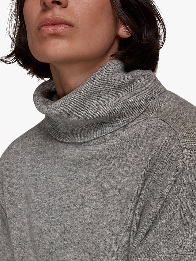 Whistles Cashmere Roll Neck Jumper, Mid Grey