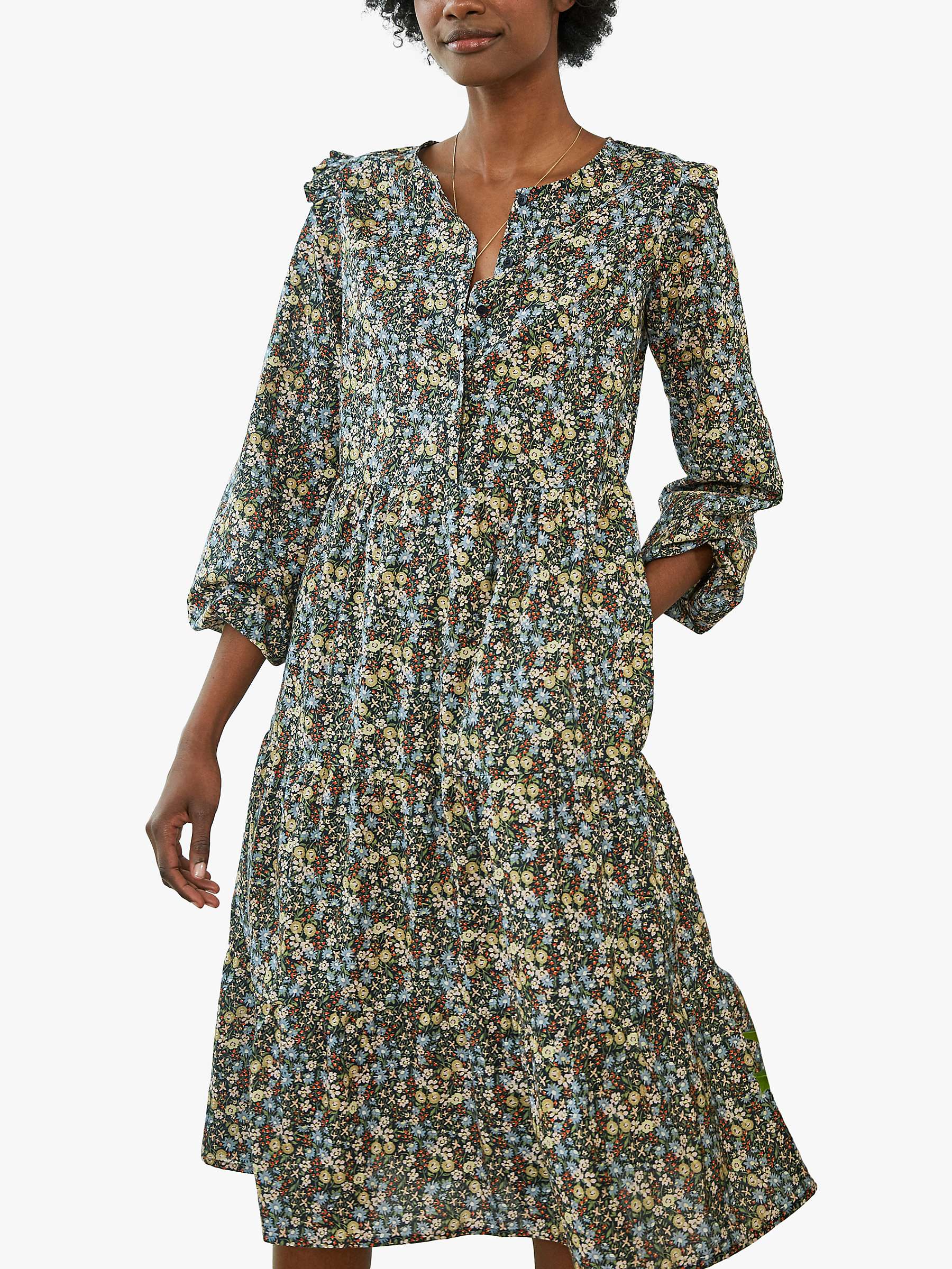 Buy Baukjen Medea Floral Print Organic Cotton Dress, Navy/Multi Online at johnlewis.com