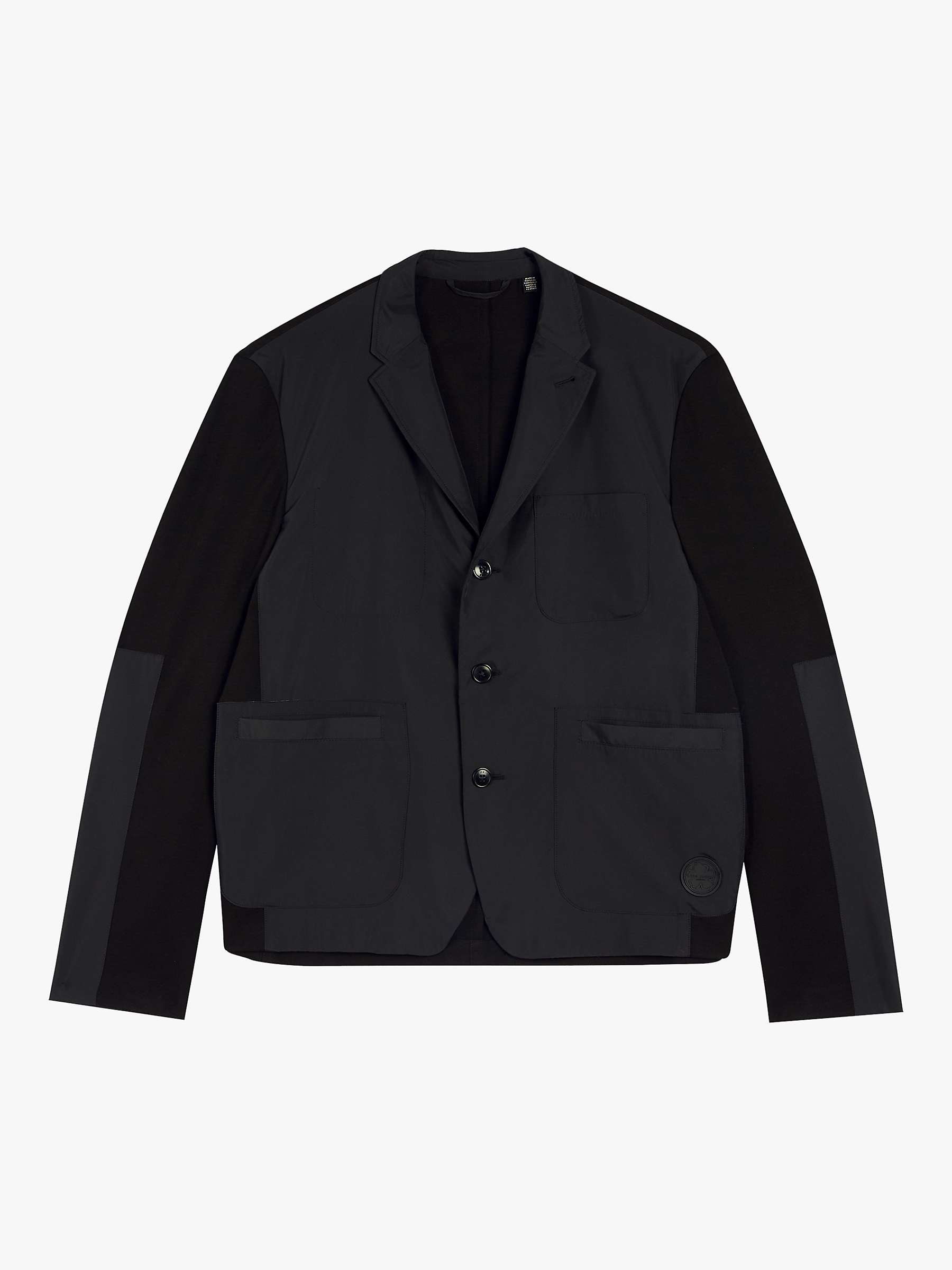 Buy Ted Baker Sunn Jersey/Nylon Contrast Blazer, Black Online at johnlewis.com