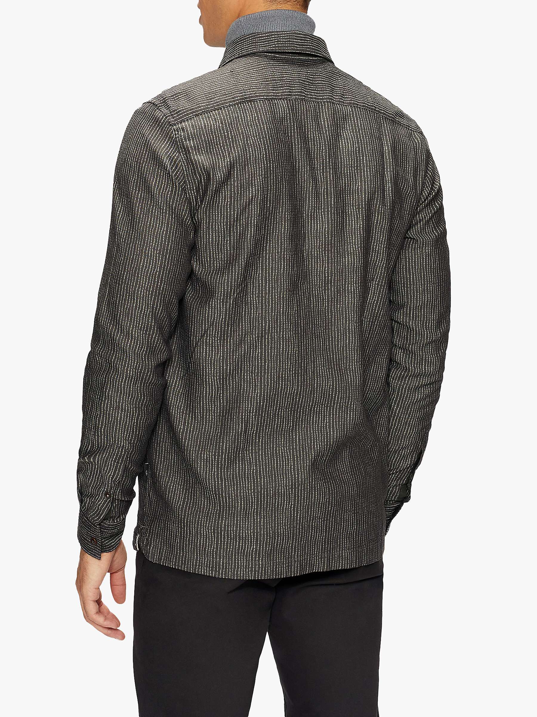 Buy Ted Baker Clasrom Abstract Stripe Shirt, Black Online at johnlewis.com