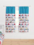 Harlequin Just Keep Trucking Pencil Pleat Blackout Lined Children's Curtains, Blue/Multi