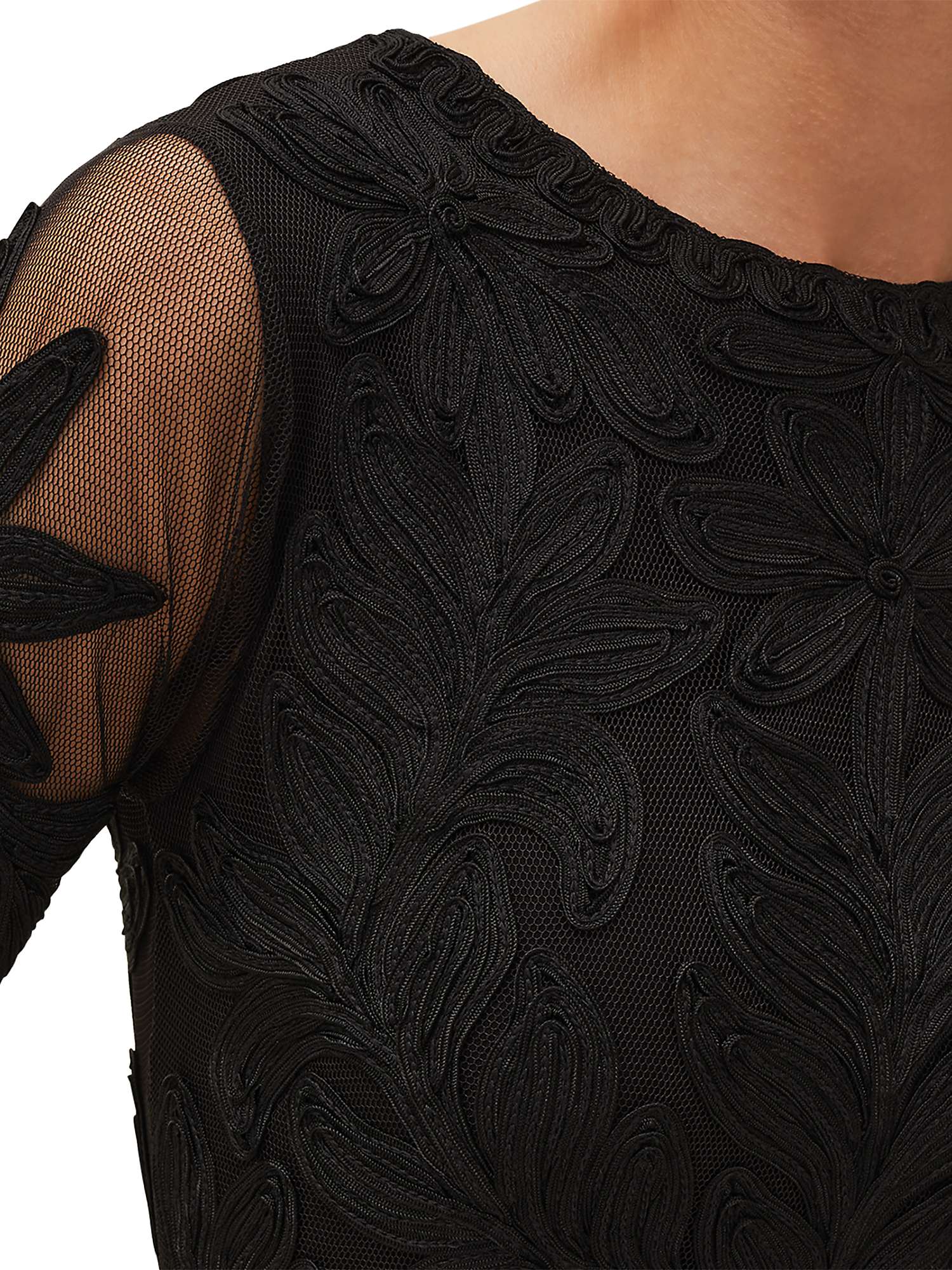 Buy Phase Eight Isobel Tapework Detail Dress, Black Online at johnlewis.com