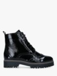 KG Kurt Geiger Sofia Leather Patent Ankle Boots, Black