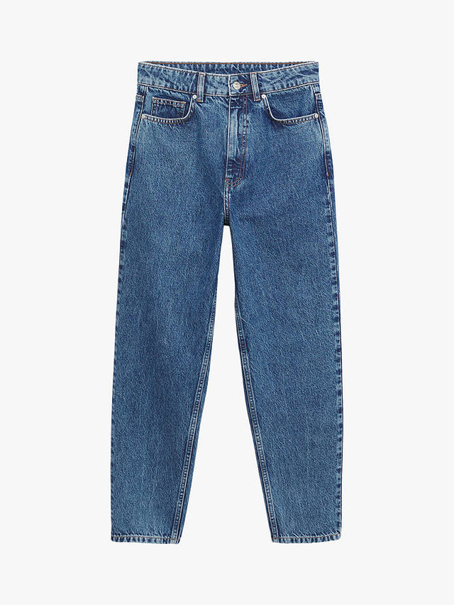 Mango Mom Fit High Waist Jeans, Mid Open Blue