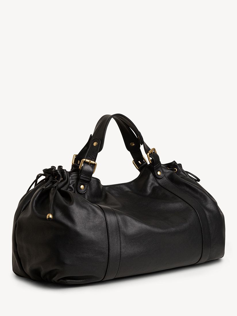 Gerard Darel 72H Leather Weekend Bag, Black at John Lewis & Partners