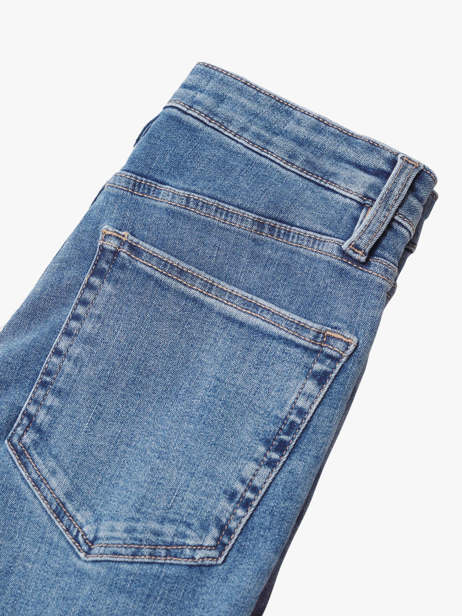 Mango Anne High Waist Skinny Jeans, Open Blue at John Lewis & Partners