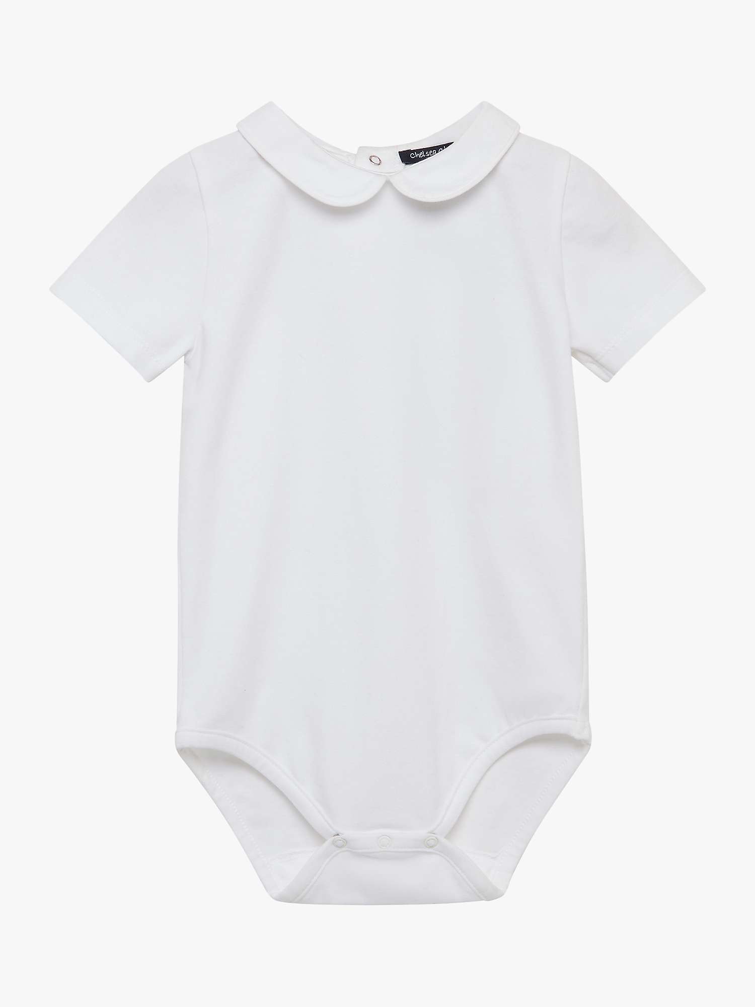 Buy Trotters Thomas Brown Baby Milo Short Sleeve Jersey Bodysuit, White Online at johnlewis.com