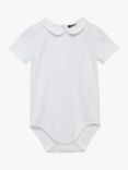 Trotters Thomas Brown Baby Milo Short Sleeve Jersey Bodysuit, White