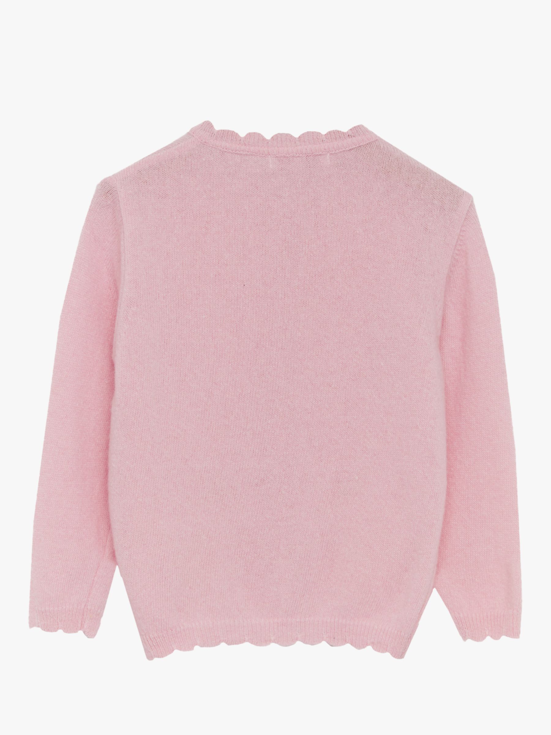 Trotters Confiture Baby Jemima Duck Cashmere Blend Cardigan, Pale Pink ...