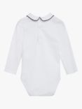 Trotters Thomas Brown Baby Milo Jersey Bodysuit, White/Navy