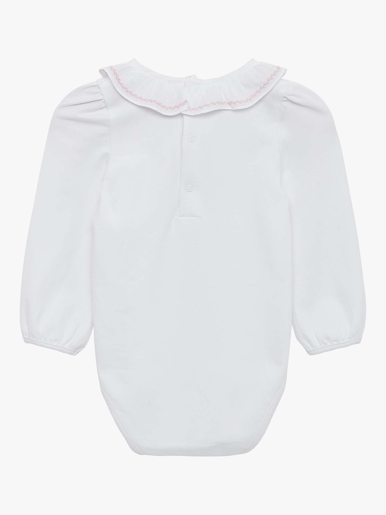 Buy Trotters Confiture Baby Lucy Willow Bodysuit, White Online at johnlewis.com