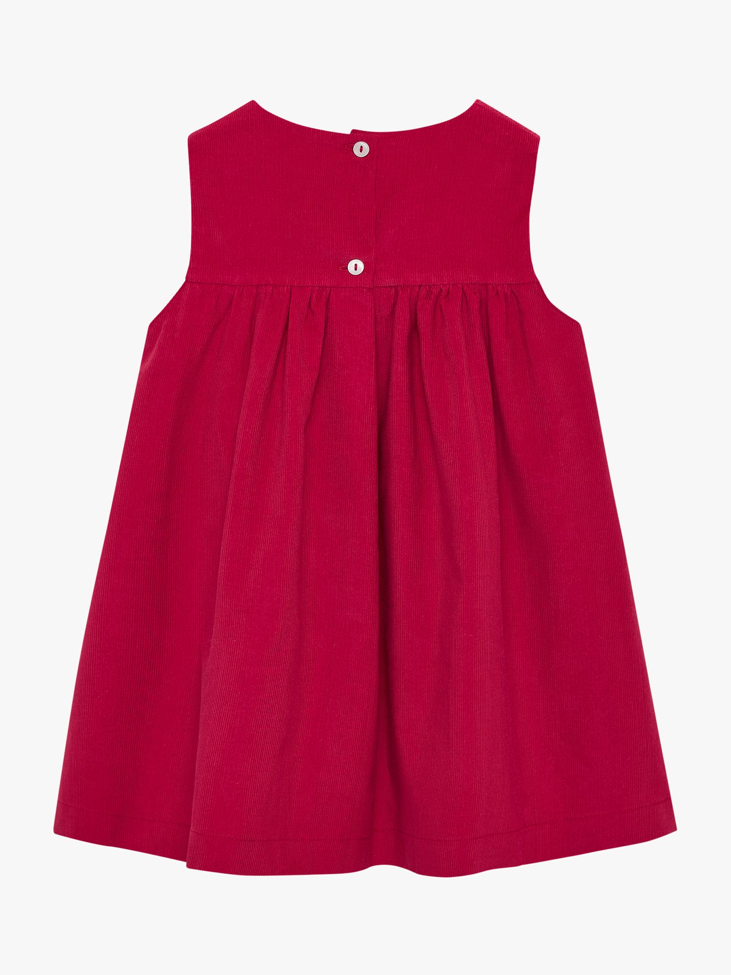 Trotters Confiture Baby Jemima Duck Smocked Pinafore Dress, Ruby at ...