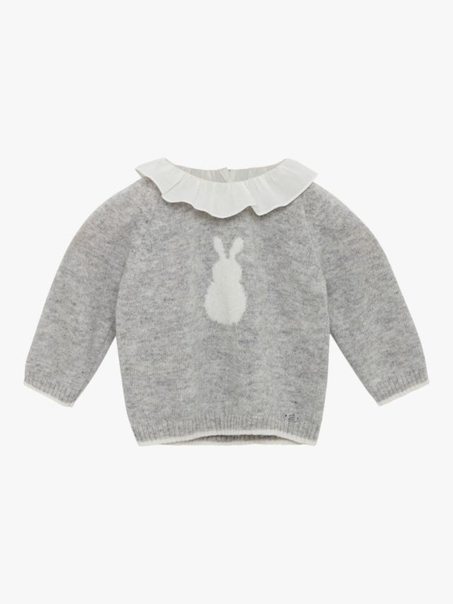 Trotters Lapinou Baby Bunny Cashmere Blend Jumper, Grey, Newborn