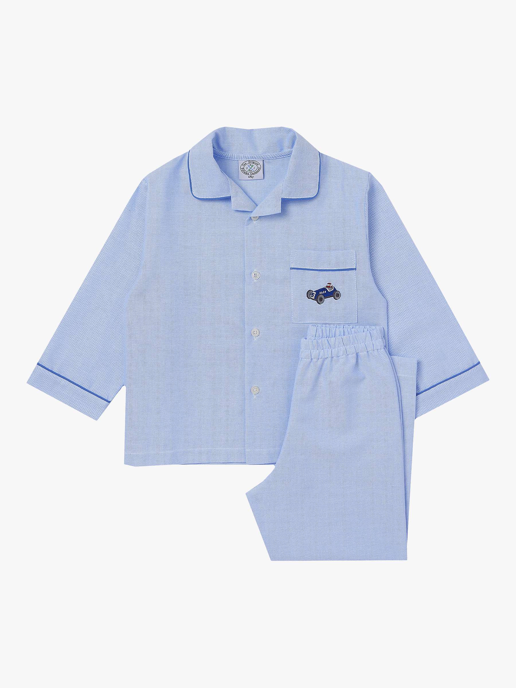 Buy Trotters Original Pyjama Company Kids' Henry Cotton Pyjamas, Pale Blue Chambray Online at johnlewis.com