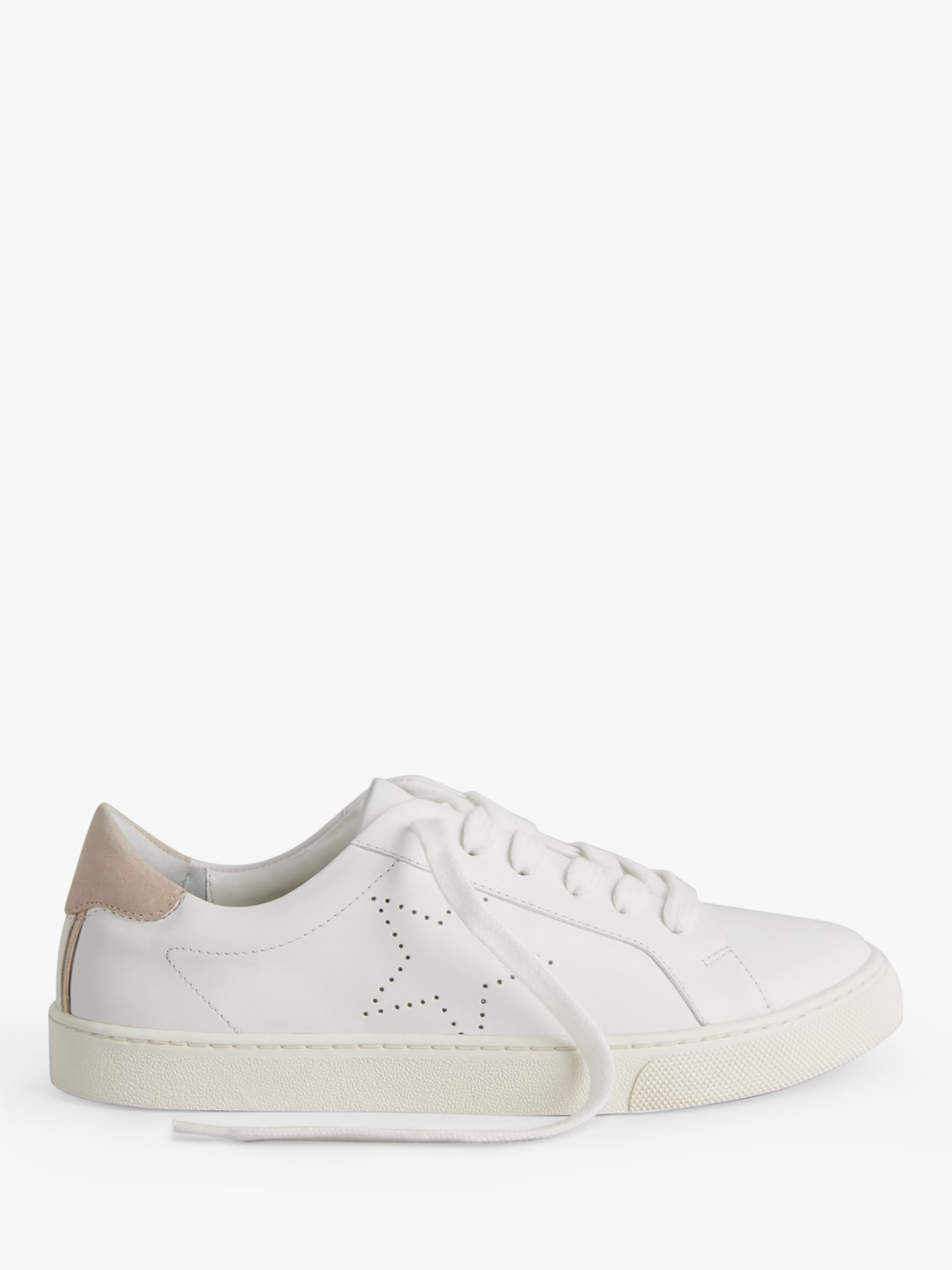 hush Morely Leather Trainers, White
