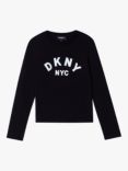 DKNY Kids' Cotton T-Shirt, Black