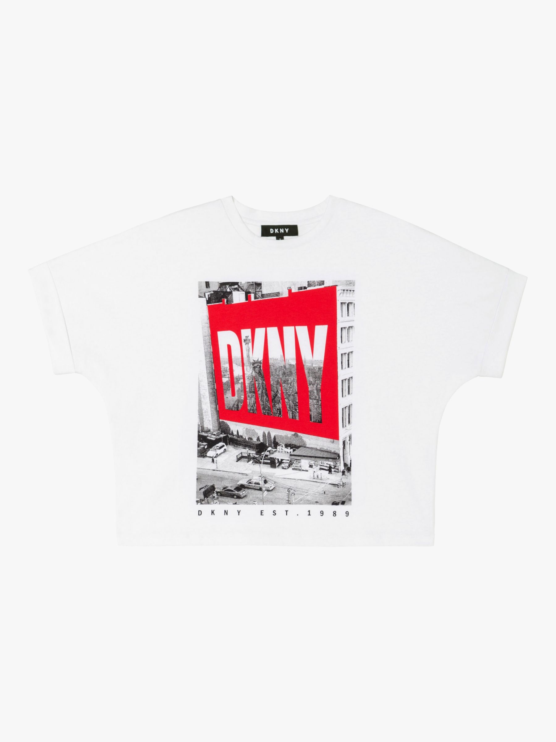 DKNY - Girls White Organic Cotton T-Shirt