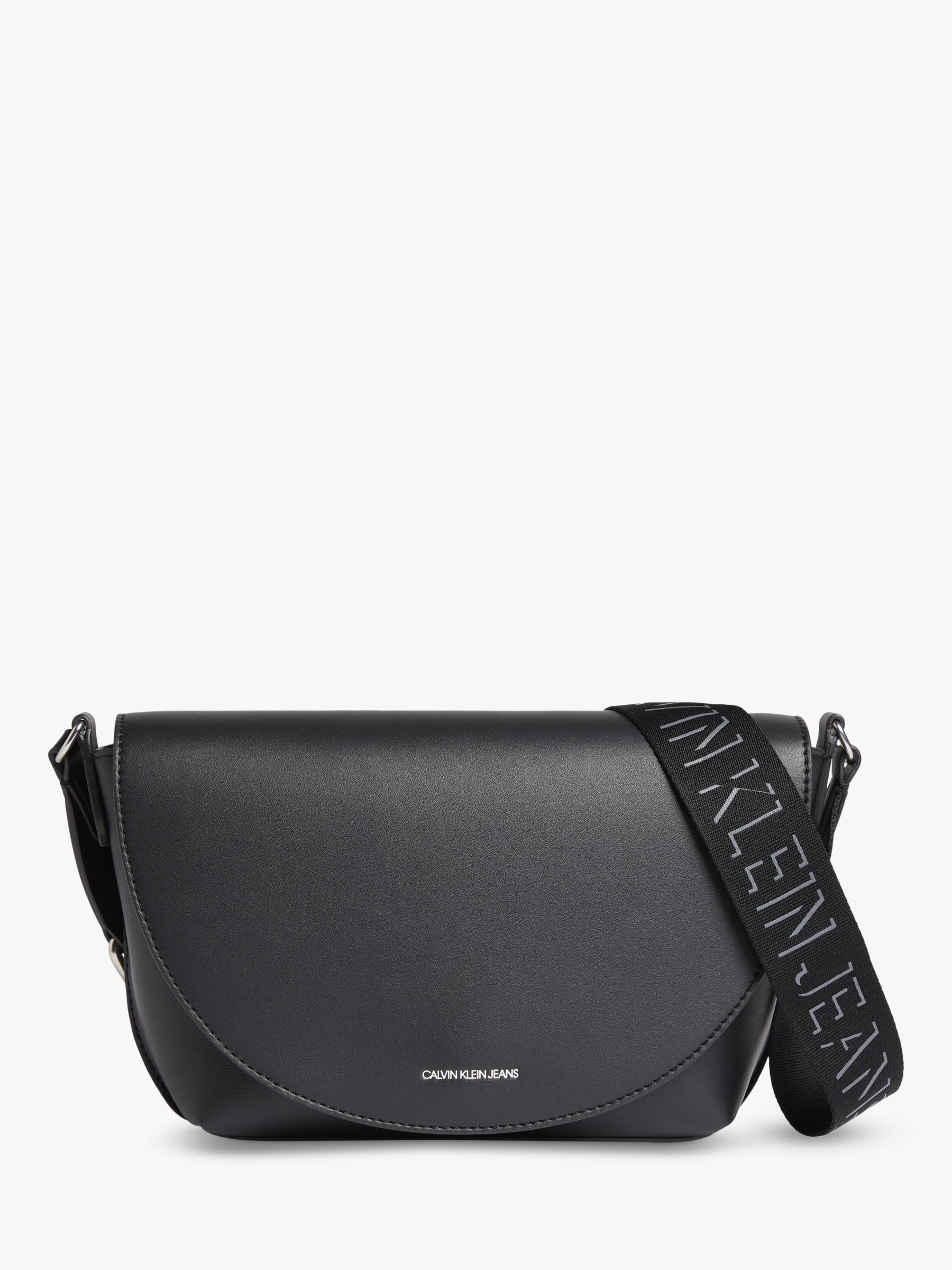 Calvin Klein Trapezoid Cross Body Bag, Black at John Lewis & Partners