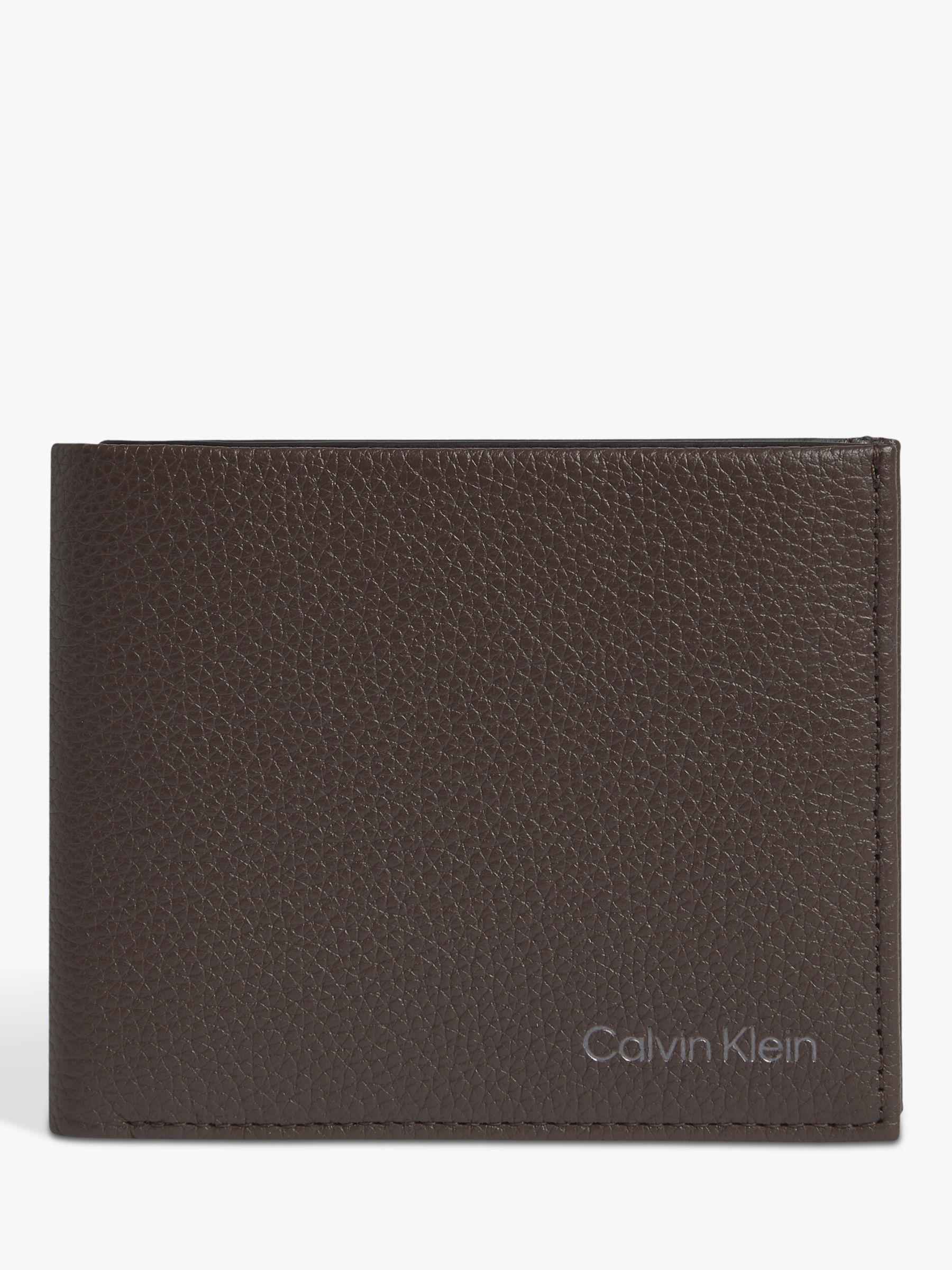 Calvin Klein Warmth Leather Billfold Wallet, Dark Brown