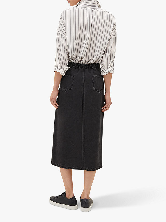 Phase Eight Aubrey Denim Skirt, Grey, 8