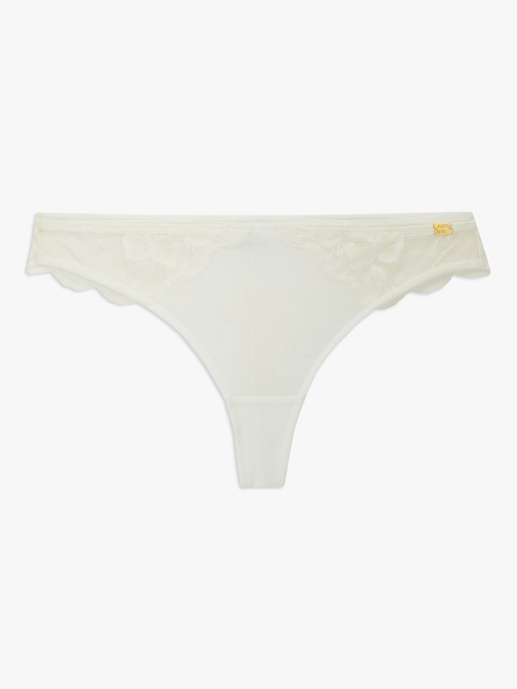 AND/OR Wren Lace Brazilian Knickers, Ivory at John Lewis & Partners