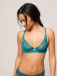 AND/OR Sienna Ditsy Non Padded Underwired Bra, Sea Green, B-DD Cup Sizes, Sea Green