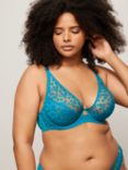 AND/OR Sienna Ditsy Full Support Non Padded Underwired Bra, Sea Green, E-G Cup Sizes, Sea Green