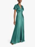 Ghost Delphine Empire Line Maxi Dress, Emerald Green