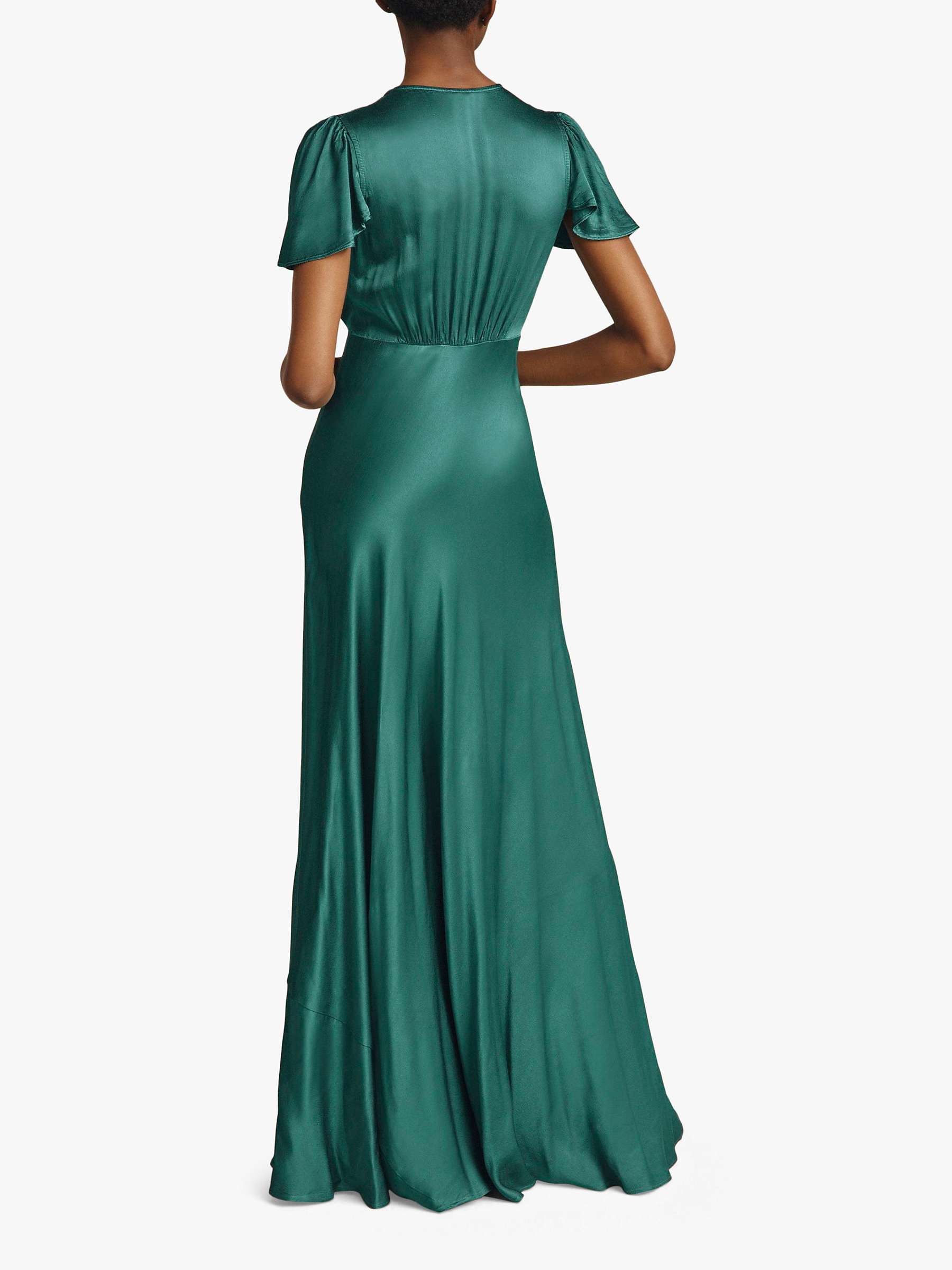 Buy Ghost Delphine Empire Line Maxi Dress, Emerald Green Online at johnlewis.com