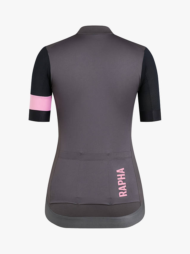 Rapha Pro Team Training Jersey Short Sleeve Cycling Top, Carbon Grey/Black
