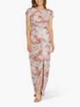 Adrianna Papell Floral Metallic Gown, Multi