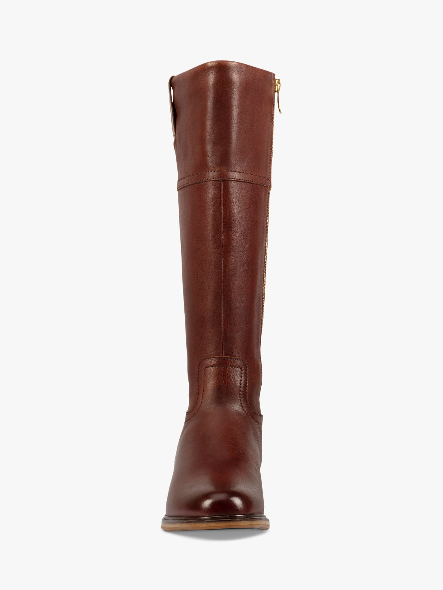 Clarkdale Hi Leather Knee High Boots, Tan at John Lewis Partners