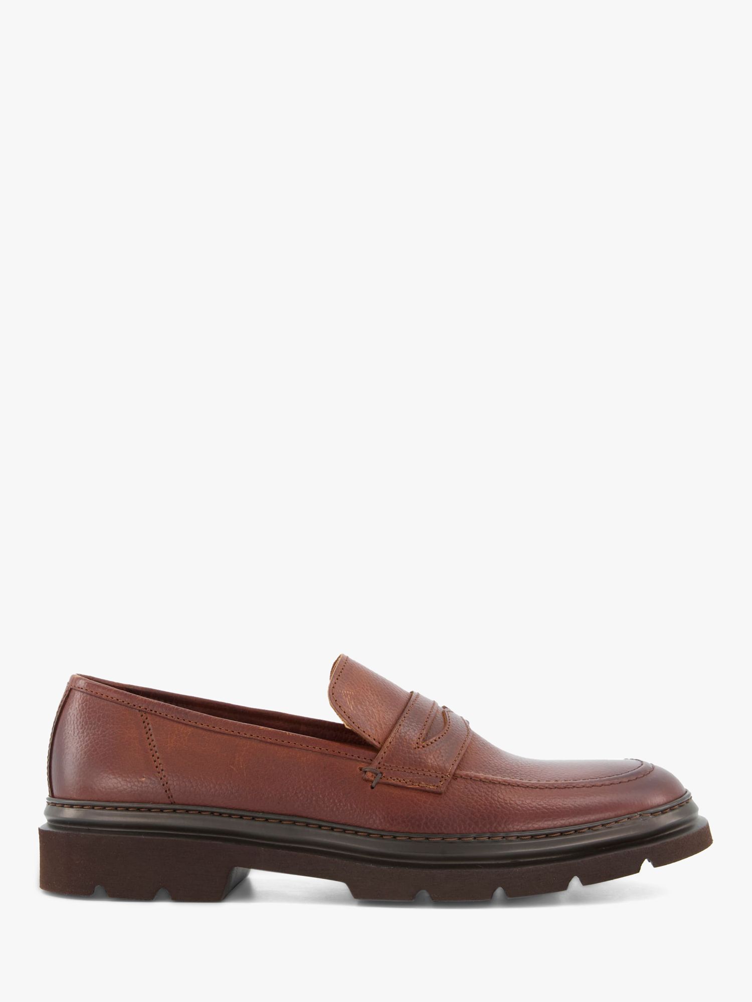 Dune Bolted Leather Penny Loafers