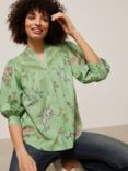 AND/OR Cassandra Cow Parsley Blouse, Green