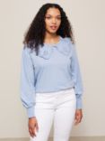 AND/OR Cora Cotton Detachable Collar Jersey Top