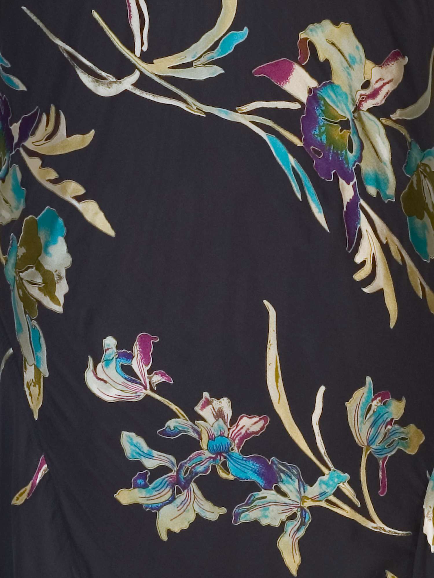 Buy chesca Devoree Floral Print Midi Dress, Pewter/Turquoise Online at johnlewis.com