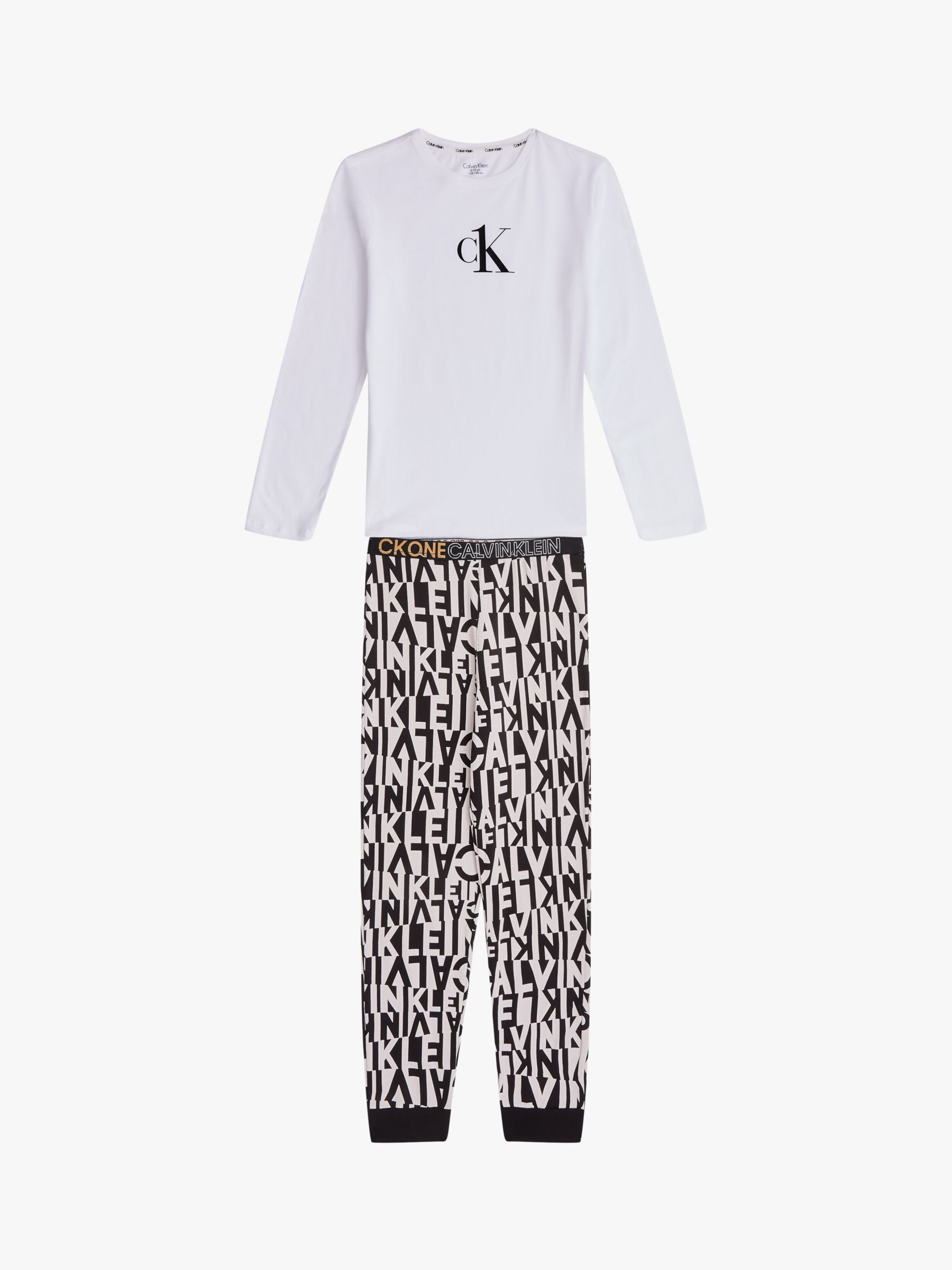 Calvin Klein Kids' Organic Cotton CK One Pyjama Set, Multi