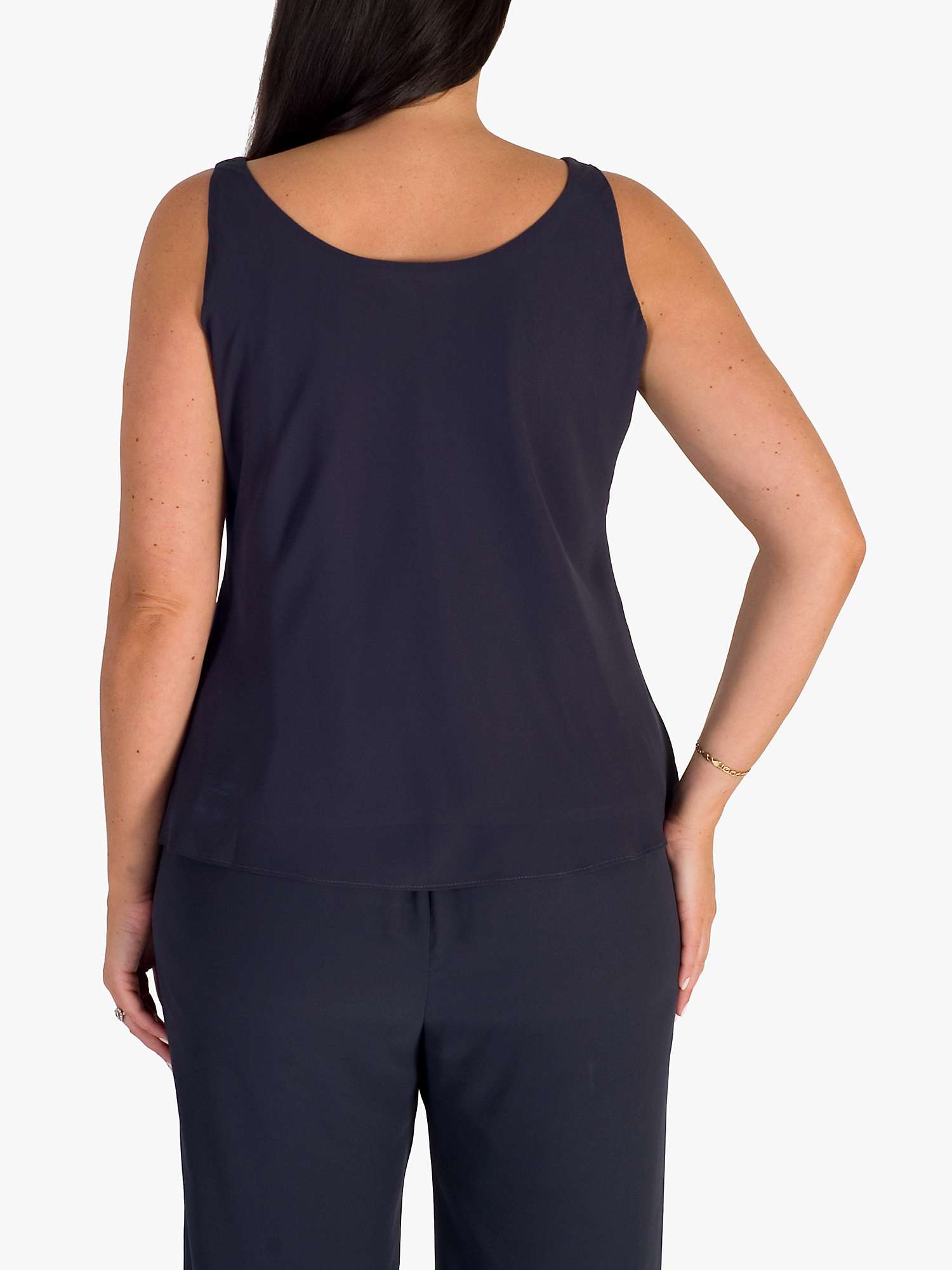 Chesca Chiffon Camisole, Pewter Grey at John Lewis & Partners