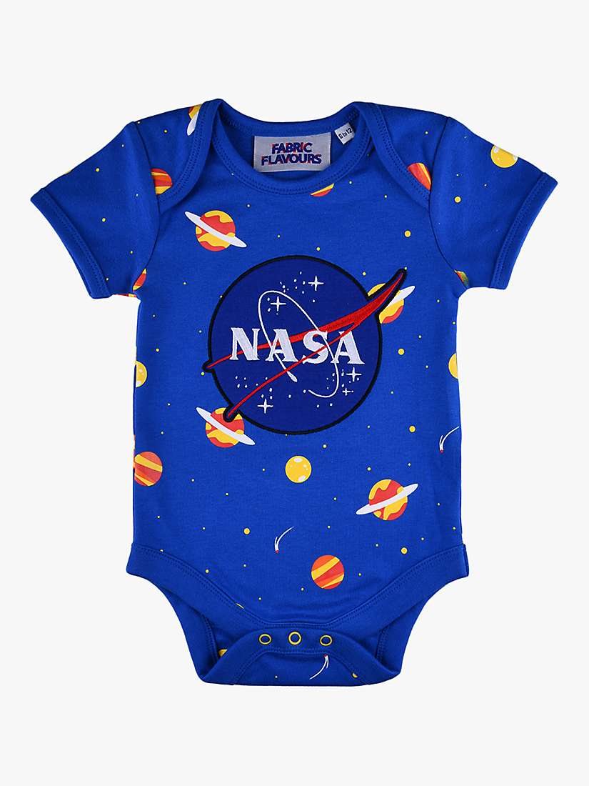 Buy Fabric Flavours Baby NASA Baby Grow, Blue Online at johnlewis.com