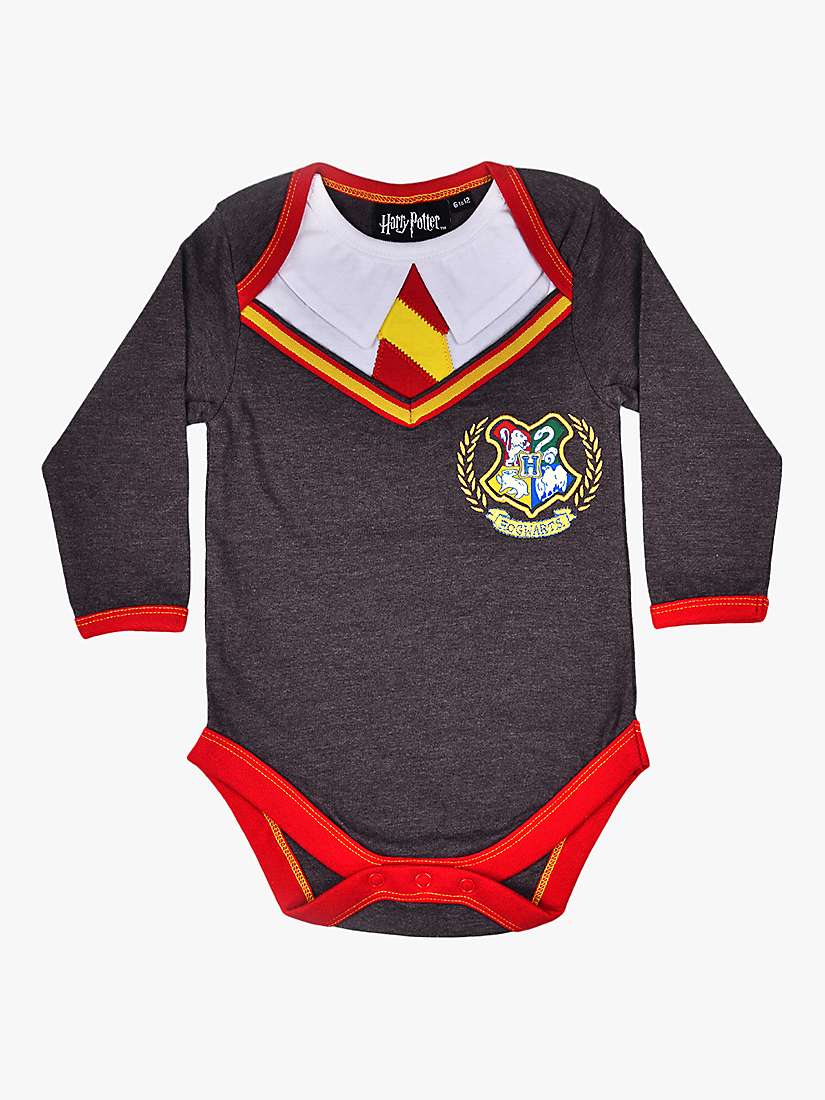 Buy Fabric Flavours Baby Harry Potter Hogwarts Uniform Baby Grow, Grey Online at johnlewis.com