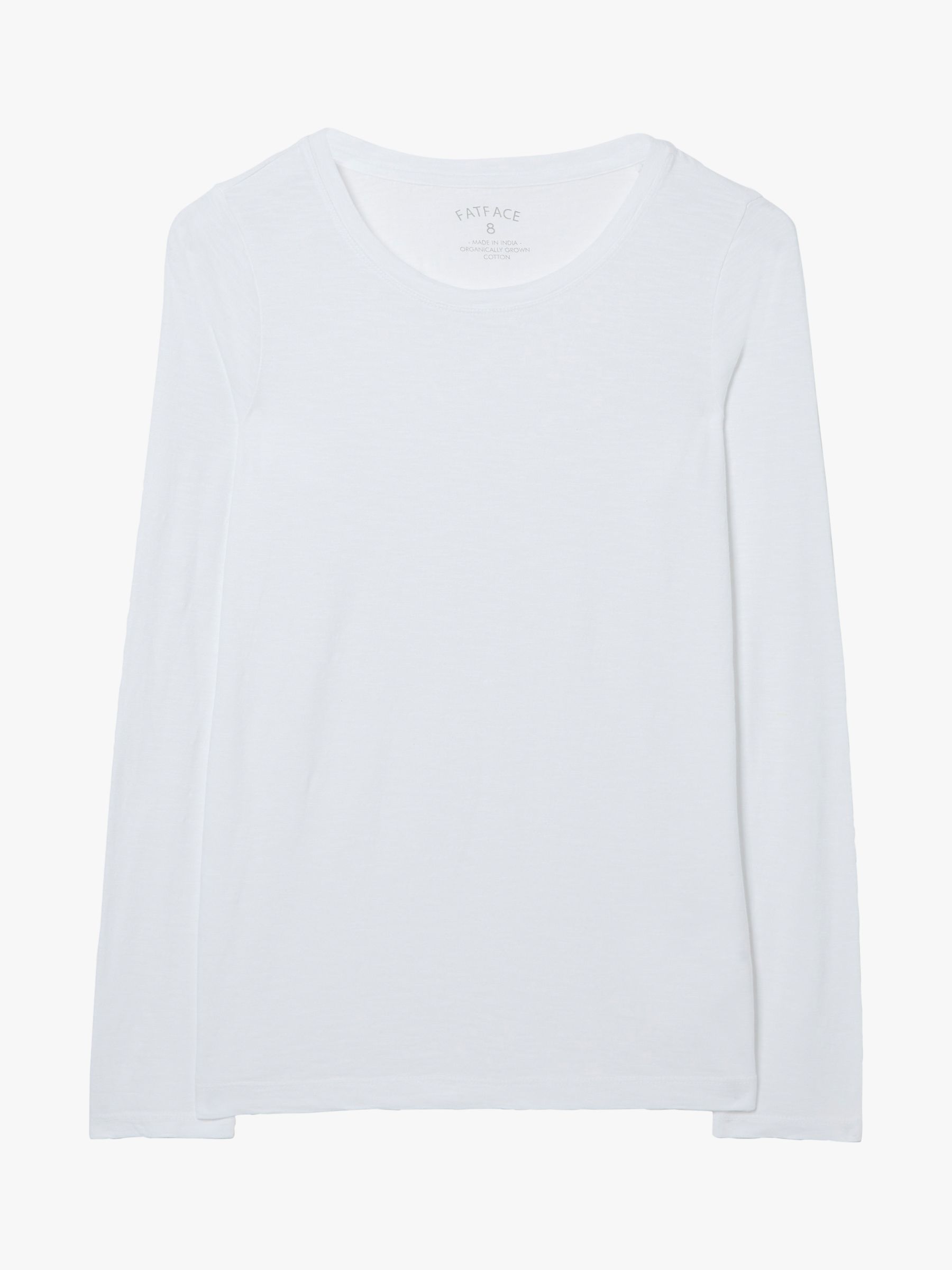 FatFace Katie Long Sleeved T-Shirt, White at John Lewis & Partners