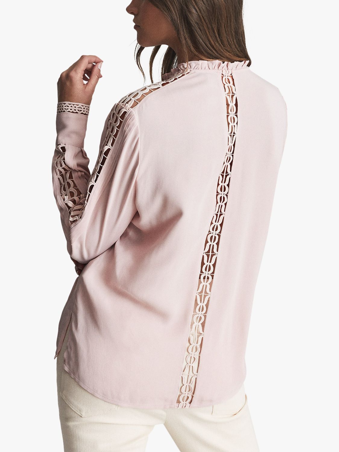 Reiss Freda Openwork Embroidery Blouse