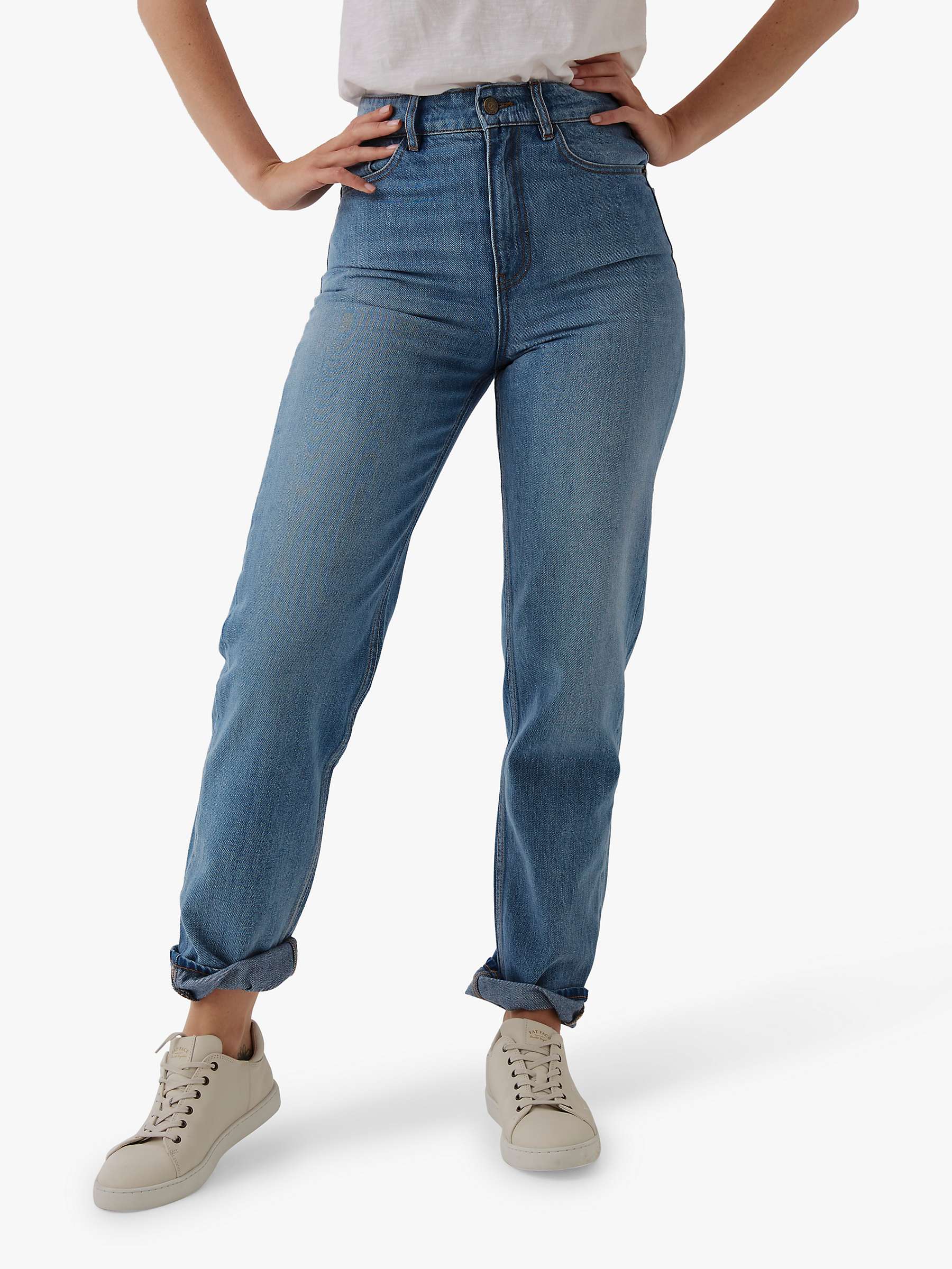 Buy FatFace Mom Fit Jeans, New Pale Online at johnlewis.com