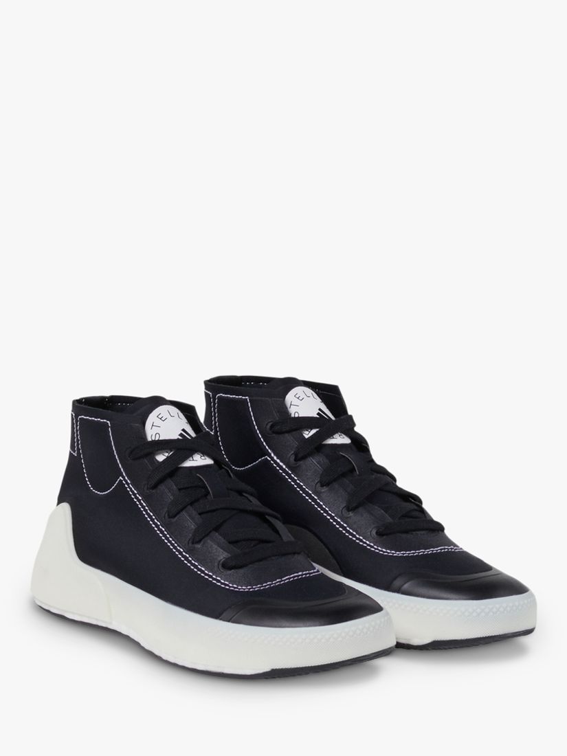 adidas by Stella McCartney Treino Mid-Cut Trainers, Black/White, 4