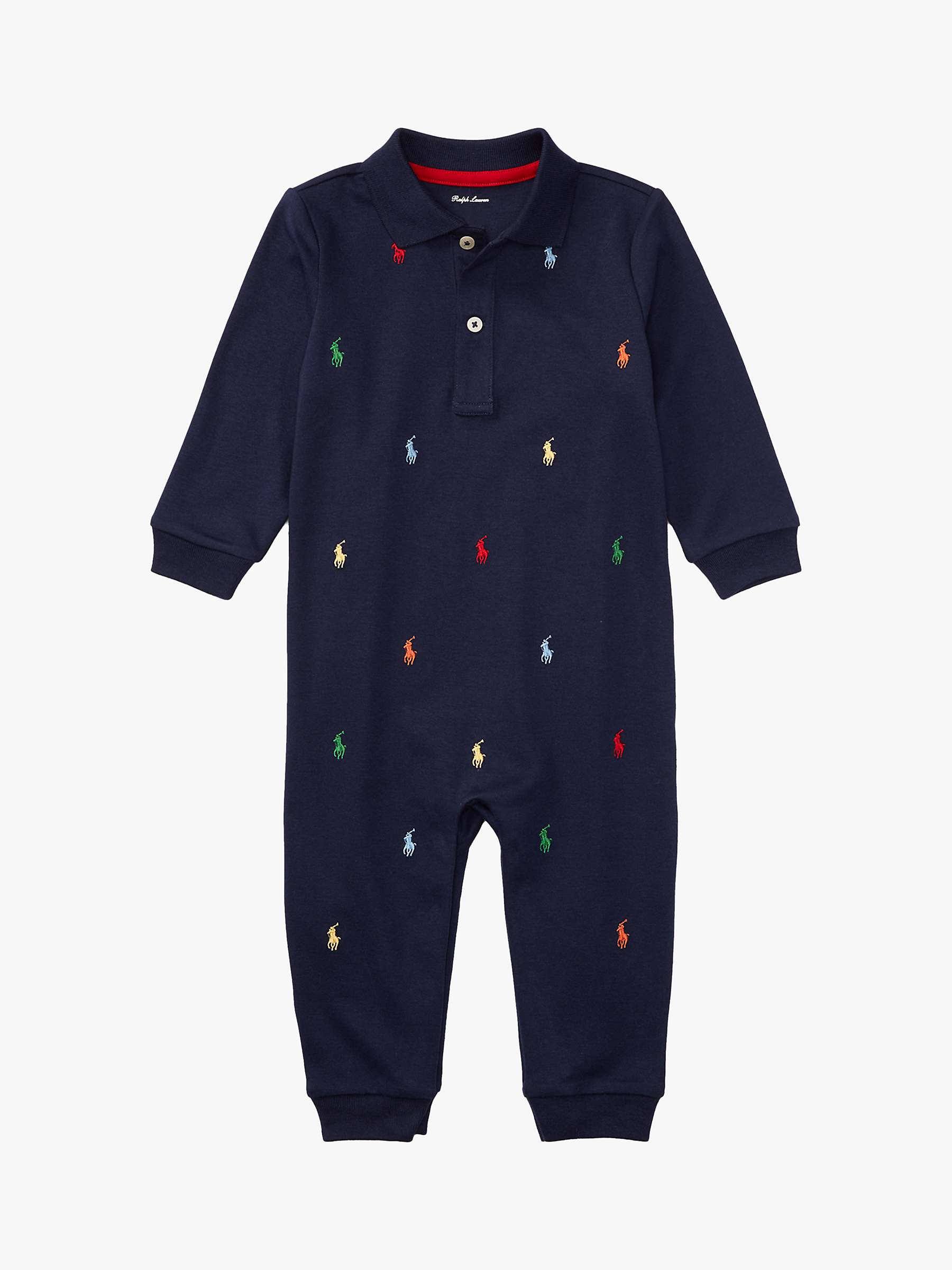 Buy Ralph Lauren Baby Schiffli Logo Sleepsuit Online at johnlewis.com