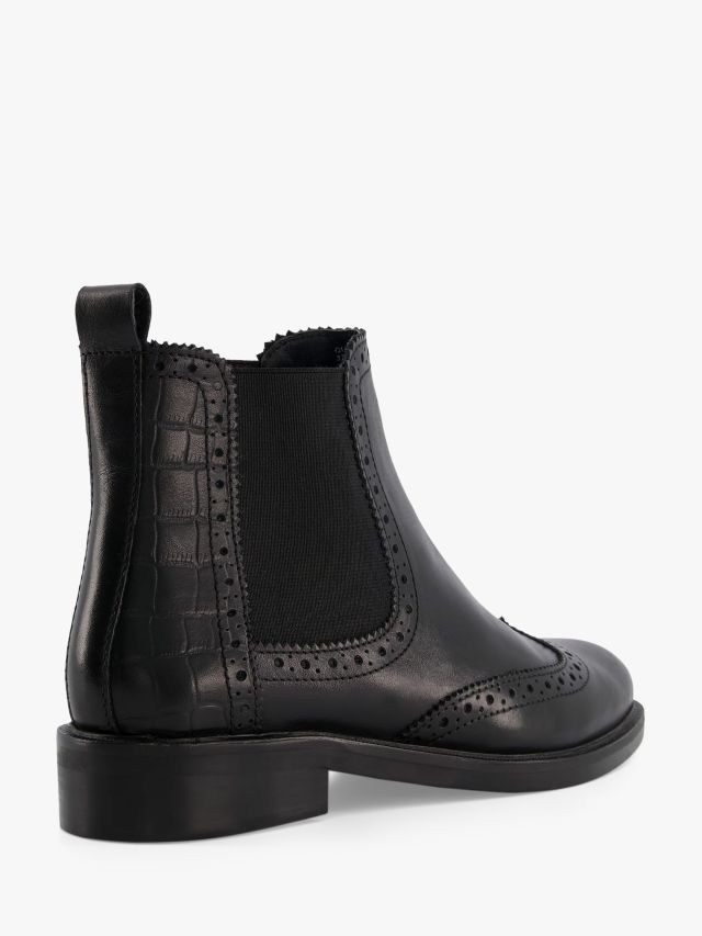 Dune Quest Leather Chelsea Boots, Black, 3