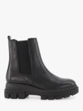 Dune Provenses Cleated Sole Leather Ankle Boots, Black