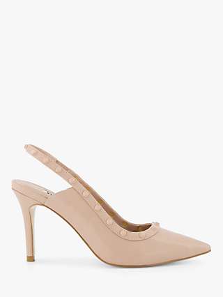 Dune Corale Stud Detail Pointed Toe Slingback Court Shoes