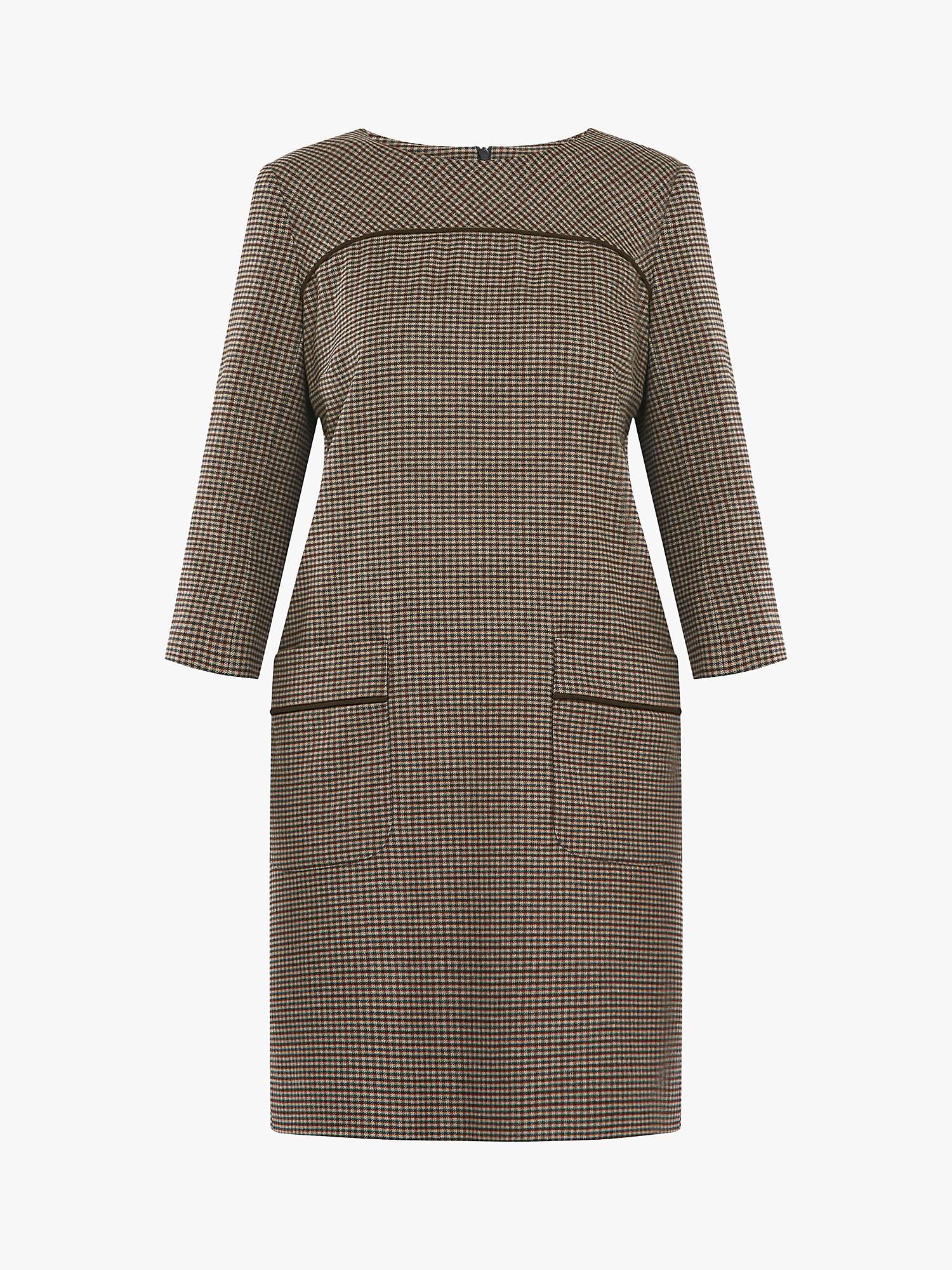 Buy Helen McAlinden Cilla Micro Check Shift Dress, Brown/Multi Online at johnlewis.com
