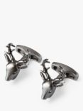 Simon Carter Stag Head Cufflinks, Silver/Grey